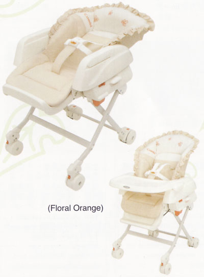 Combi Baby Chair Rashule Floral Orange
